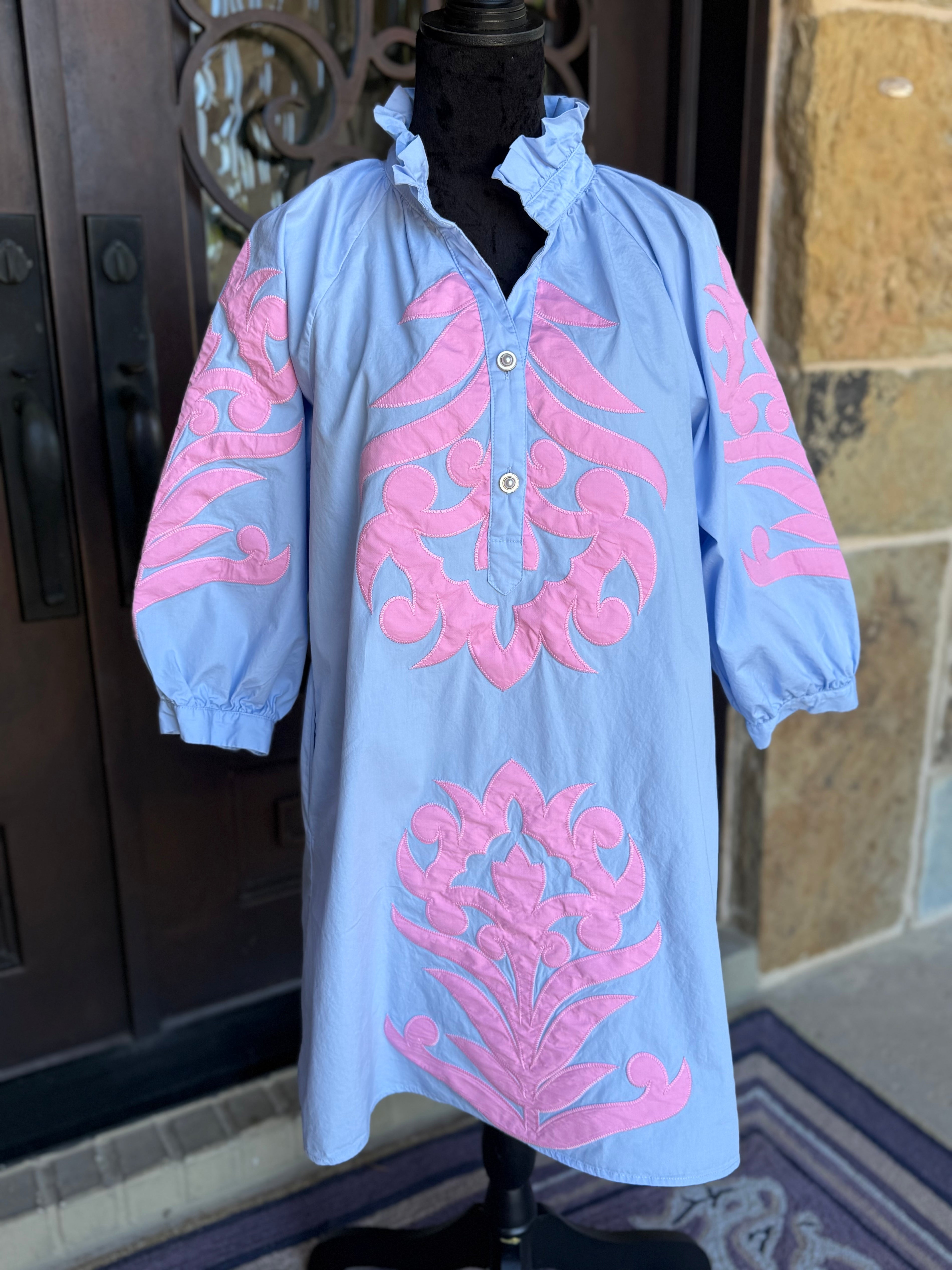 Nancy Dress-Blue