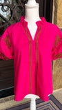 June Top-Fuchsia