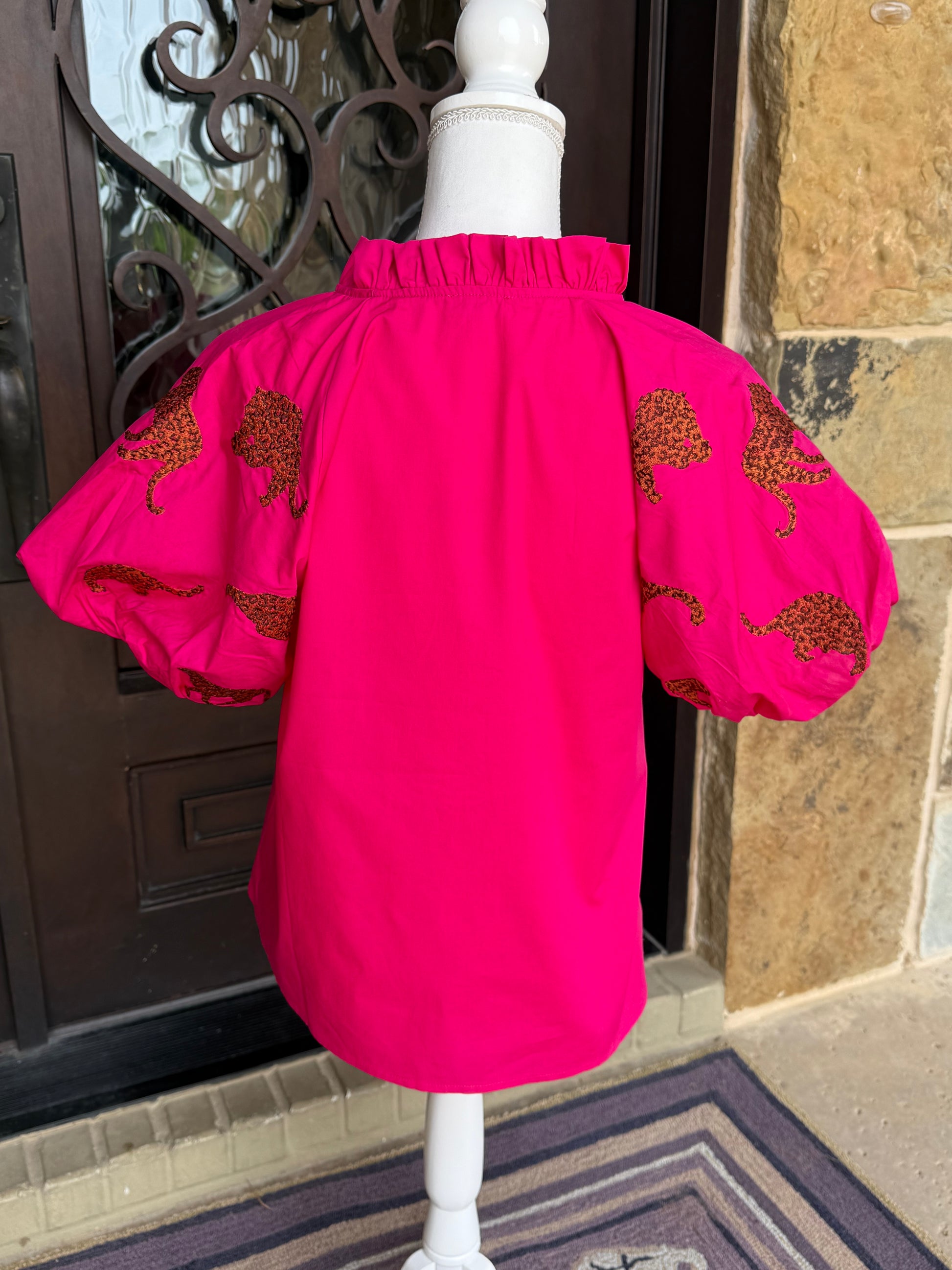 June Top-Fuchsia