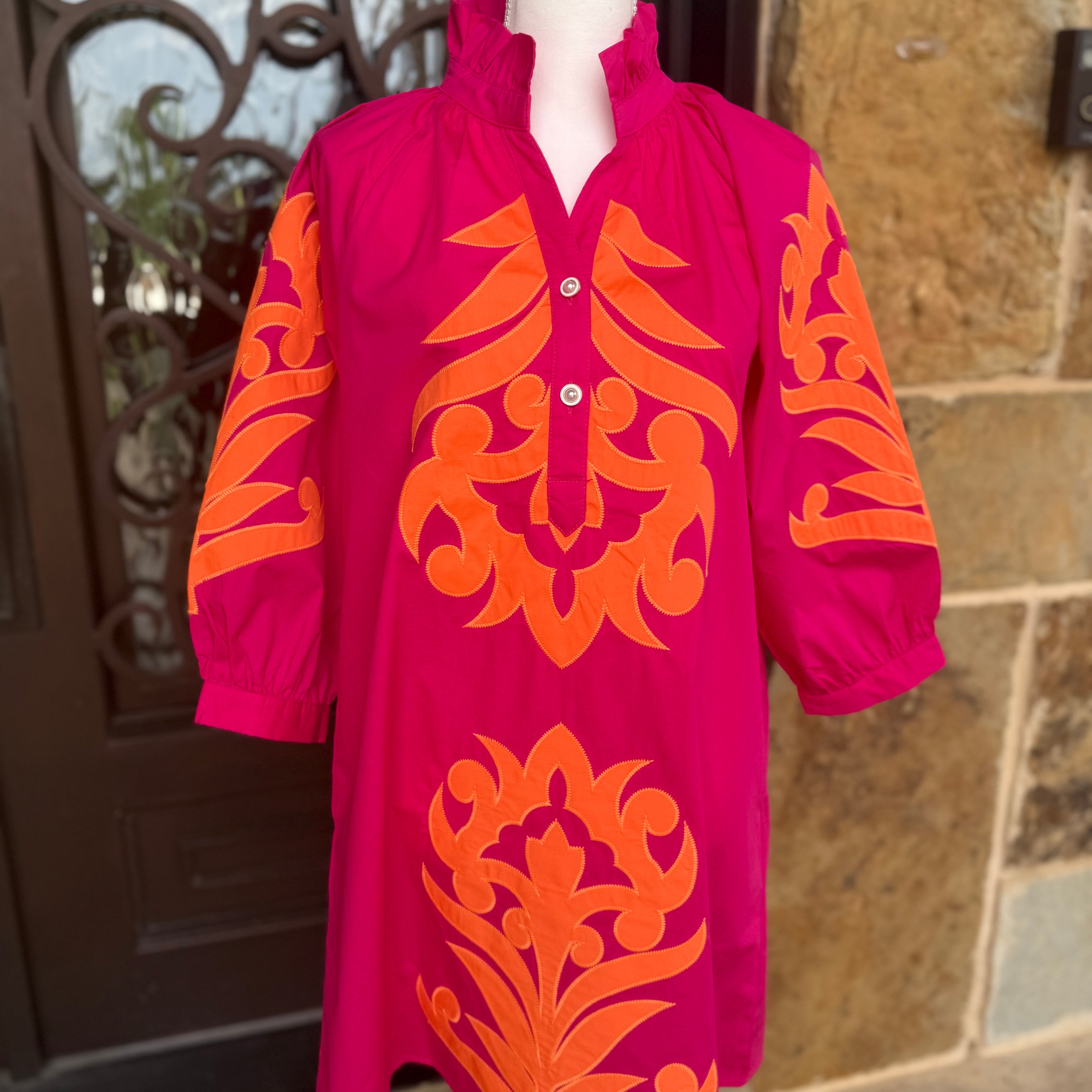 Nancy Dress-Fuchsia