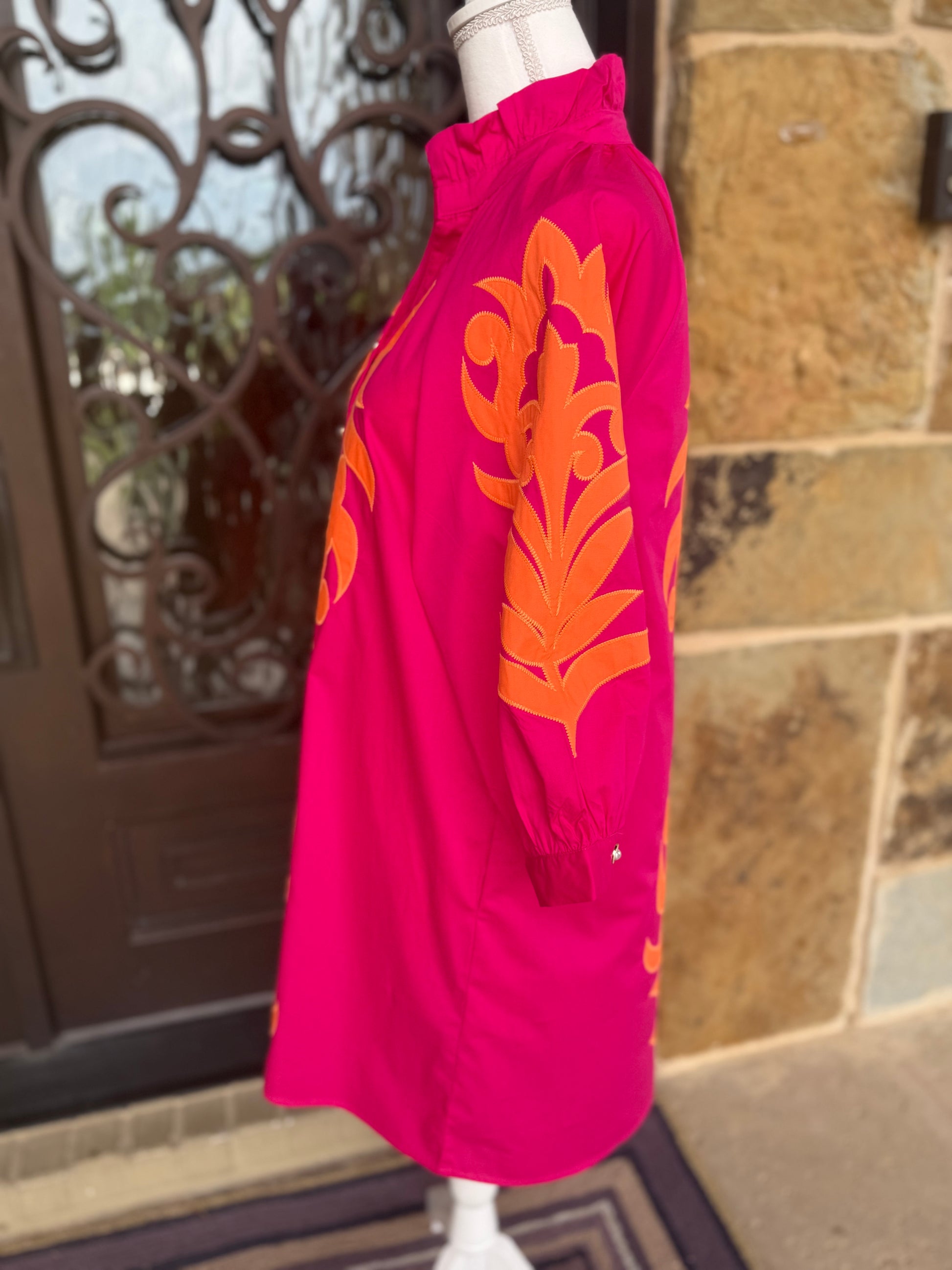 Nancy Dress-Fuchsia