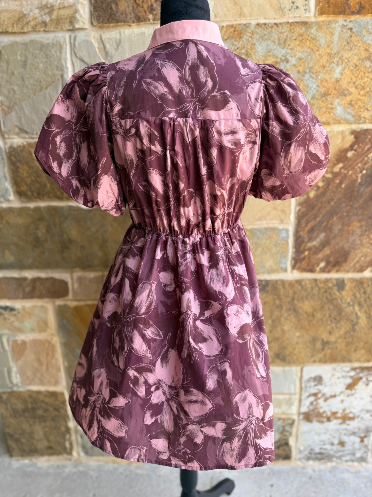 Clara Dress- Burgundy