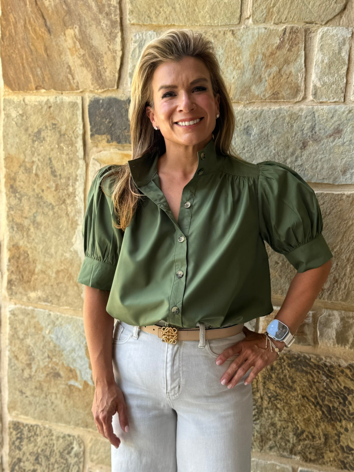 Brittany Top- Olive