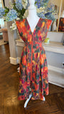 Watercolor Dress-Rust