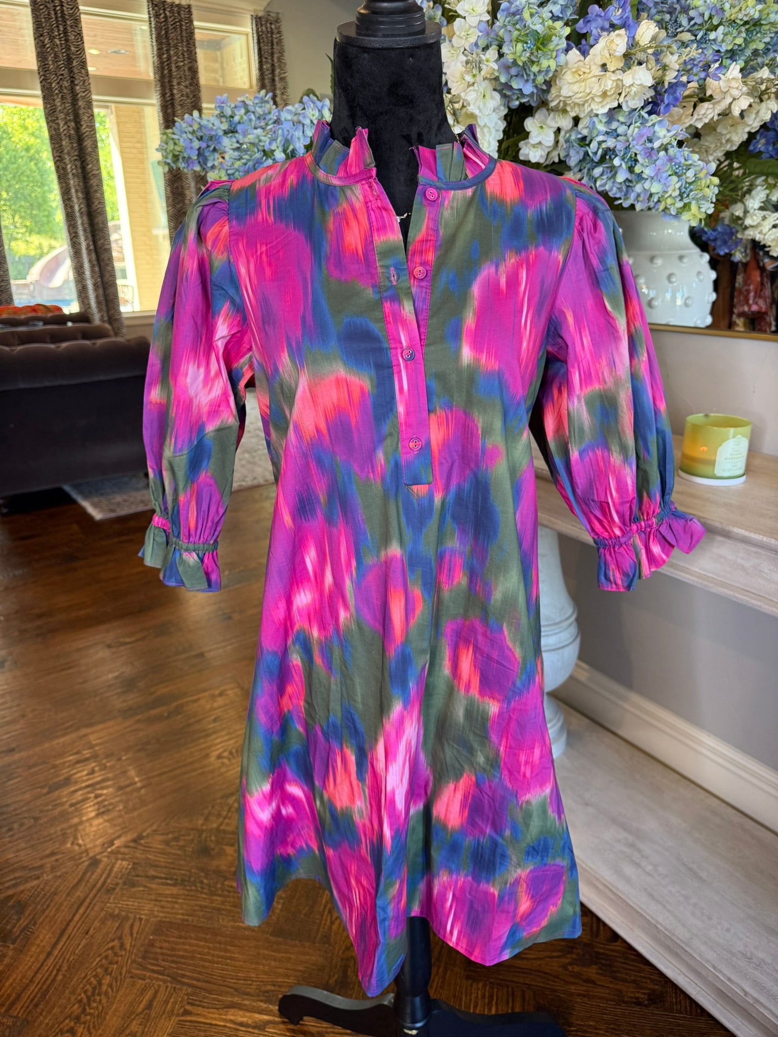Linda Dress-Magenta