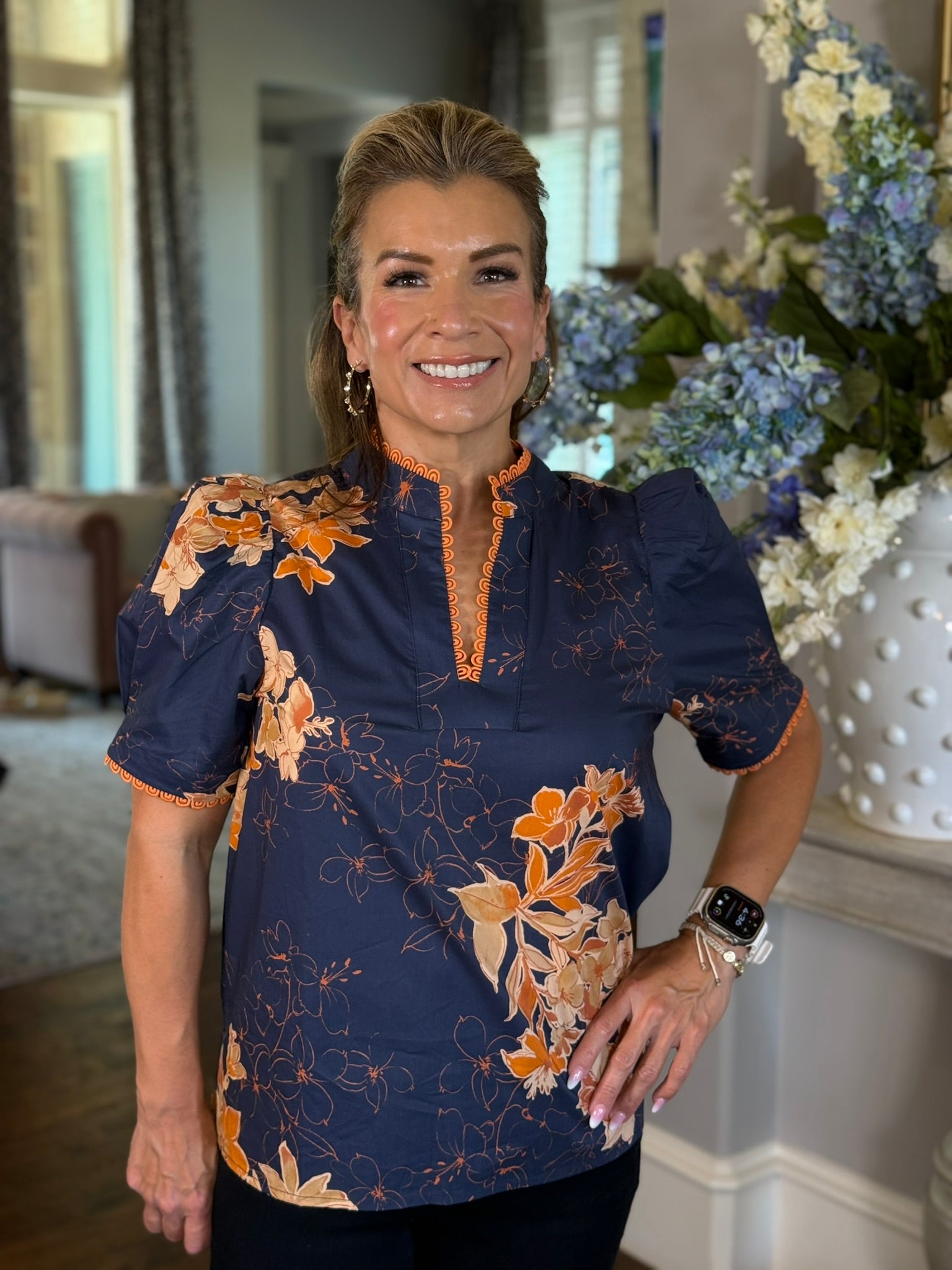 Kimmie Top-Blue