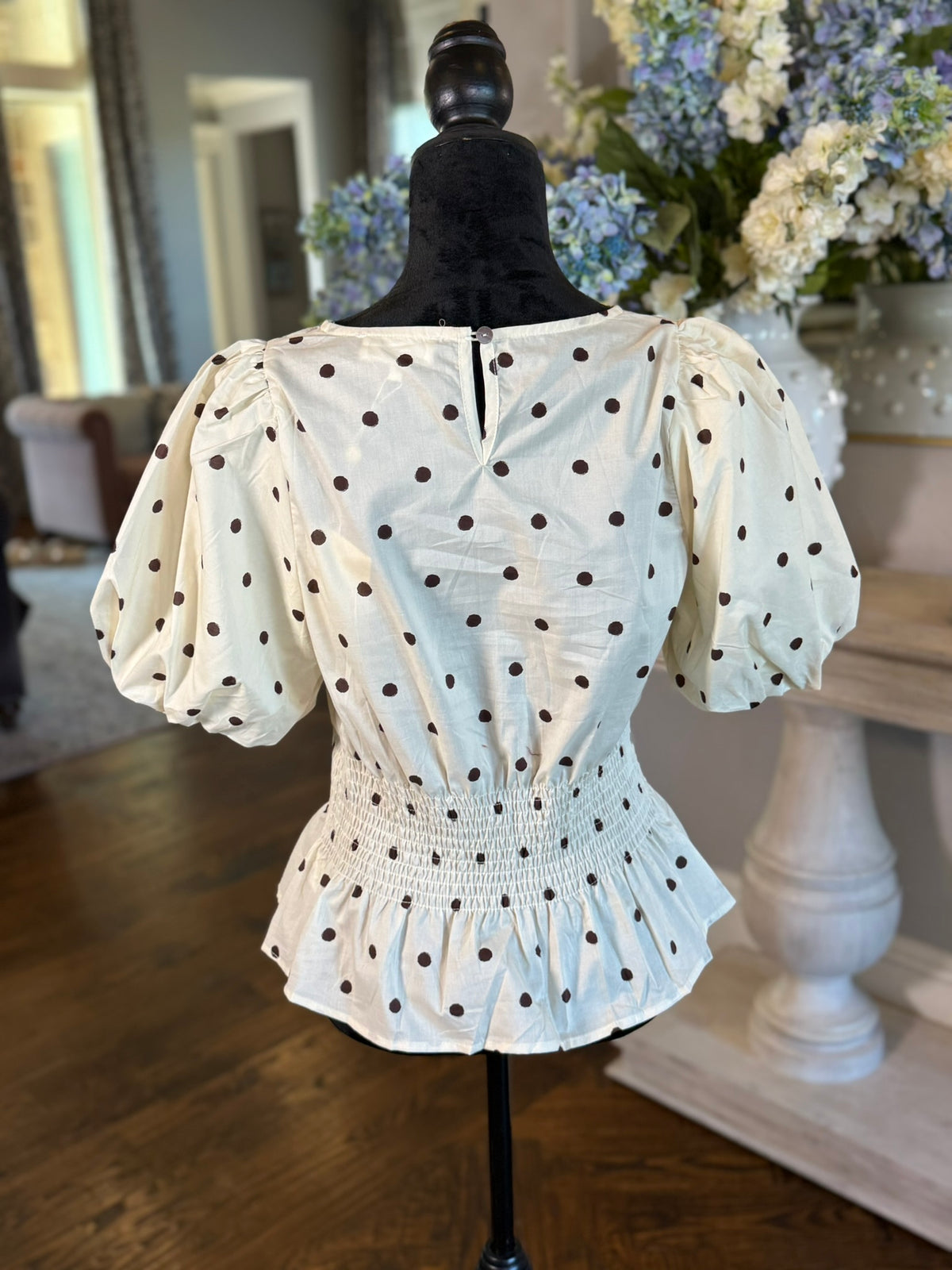 Spotty Dotty Top-Cream
