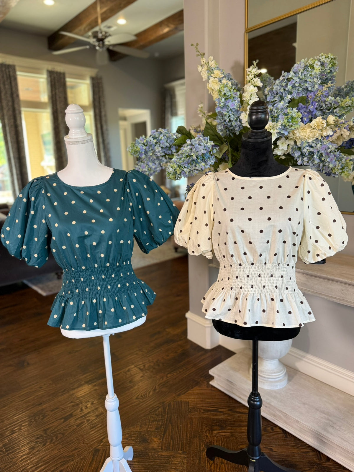 Spotty Dotty Top-Cream