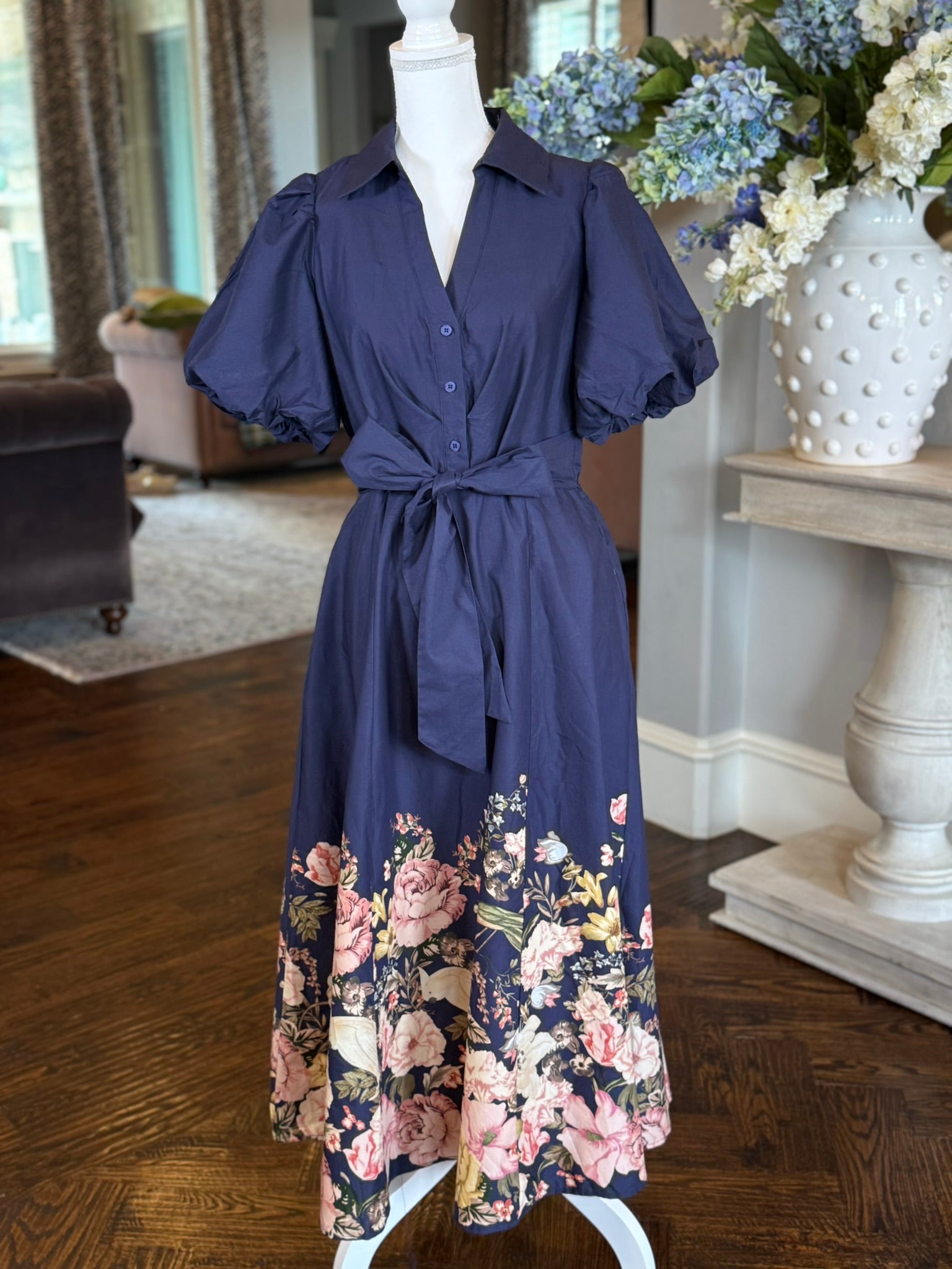 Ellie Dress-Navy