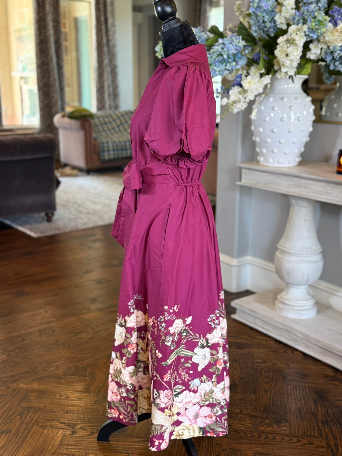 Ellie Dress-Burgundy