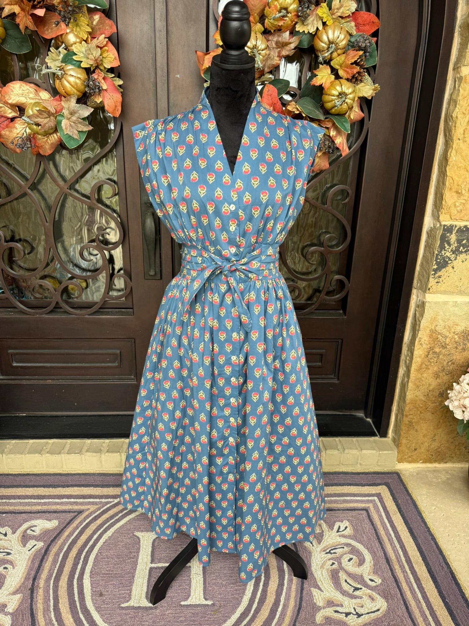 Angela Dress-Blue