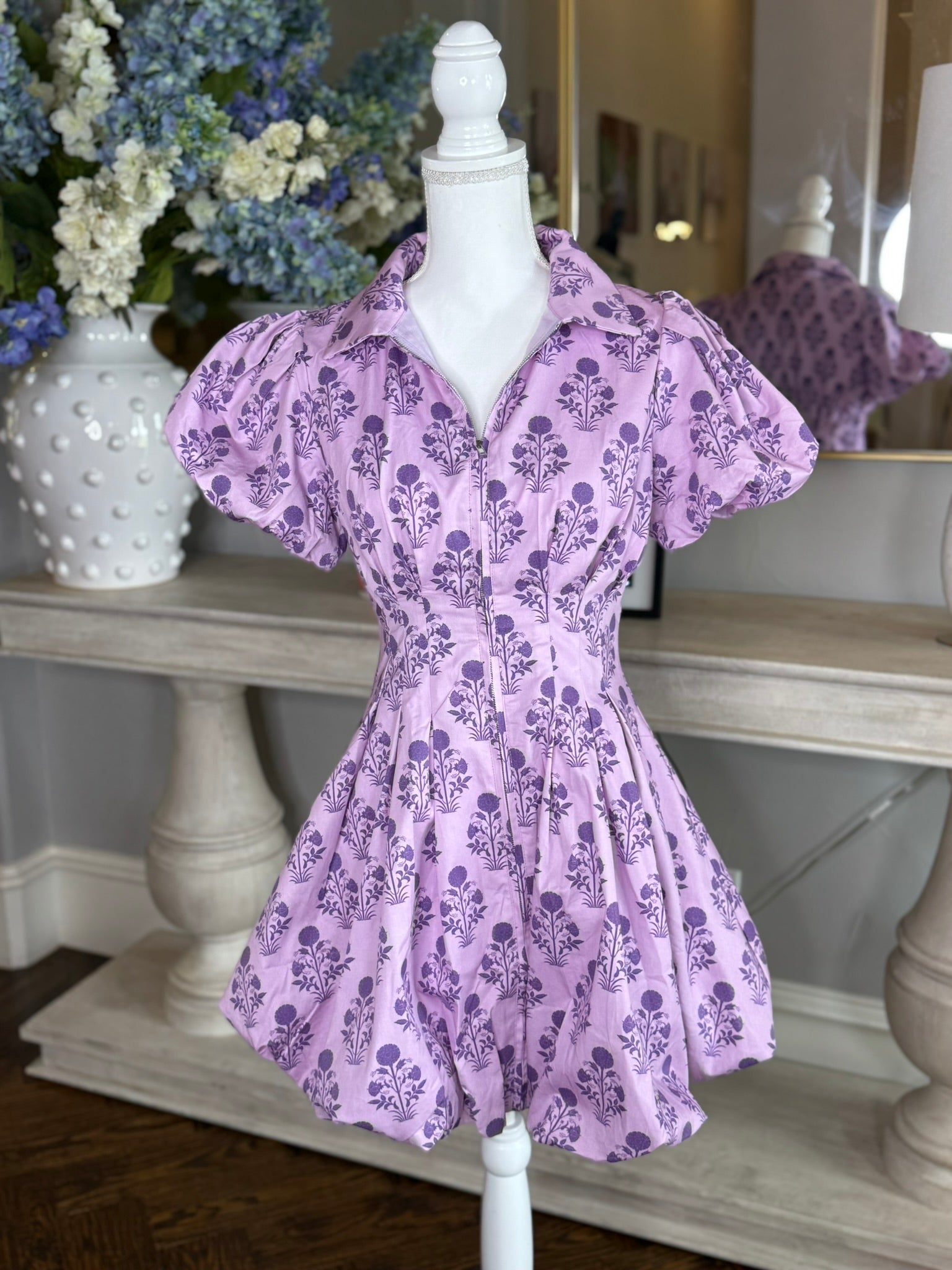 Taylor Bubble Dress-Lilac