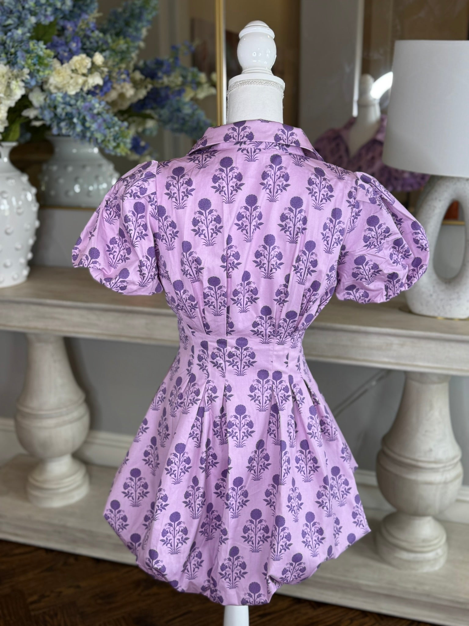 Taylor Bubble Dress-Lilac
