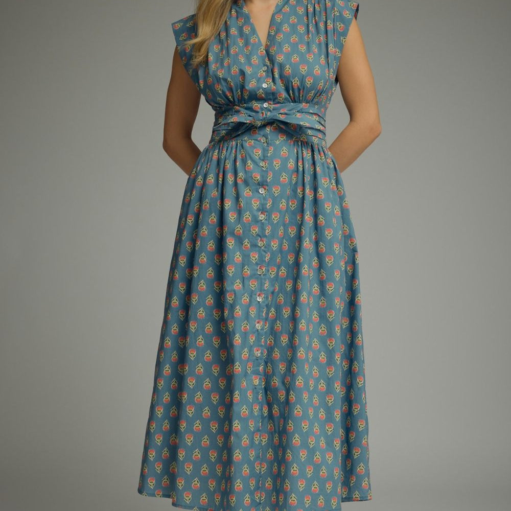 Angela Dress-Blue
