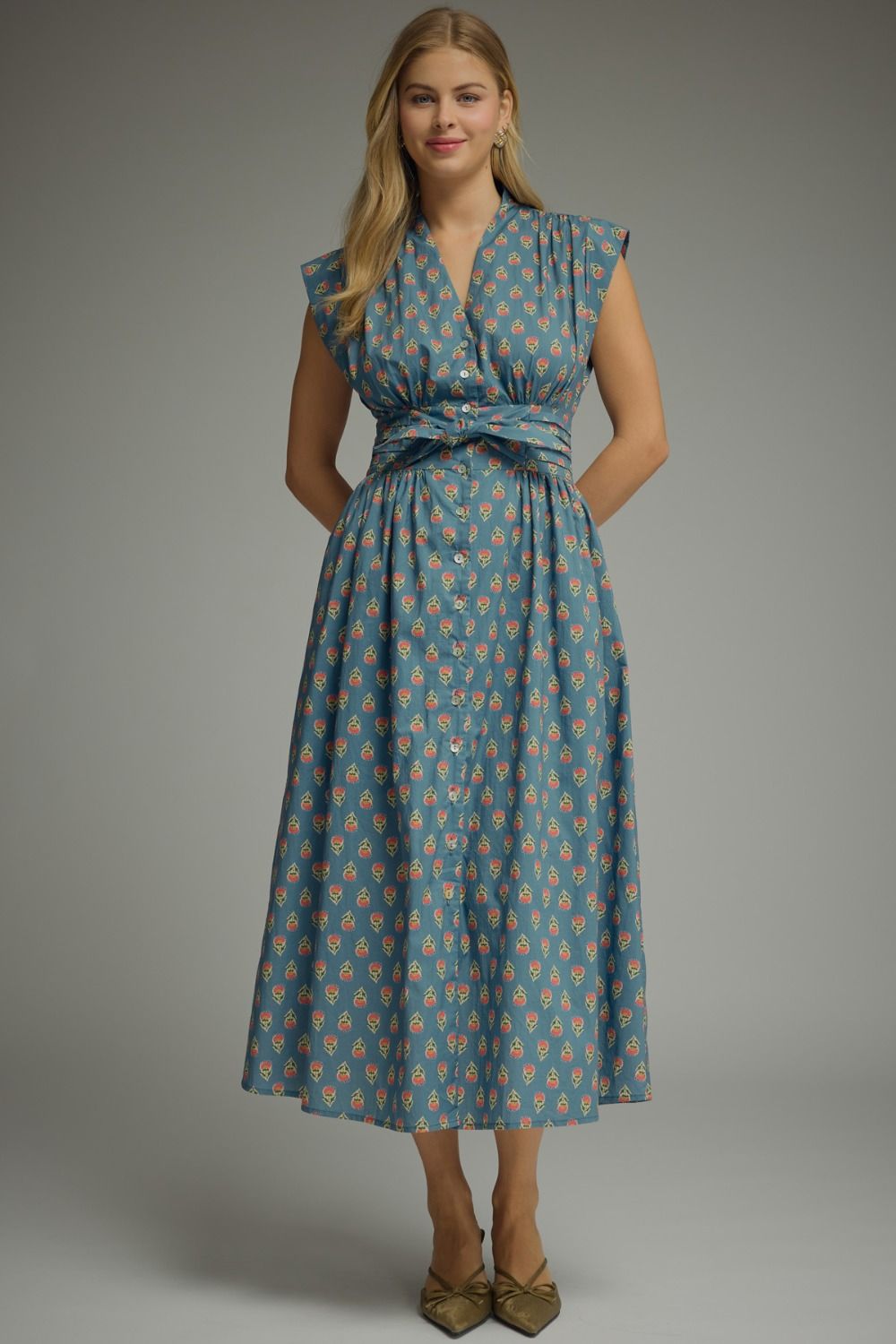 Angela Dress-Blue